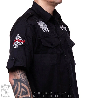 рубашка с коротким рукавом motorhead (вышивка)