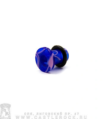 Тоннель Акрил Синий (с резинкой) 6 мм