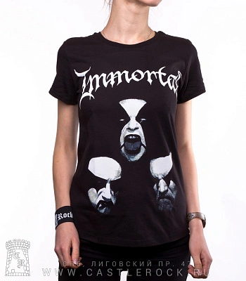 женская футболка immortal (группа)