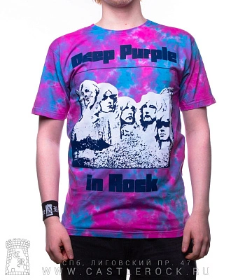 футболка deep purple "in rock" (варенка, сиреневая)