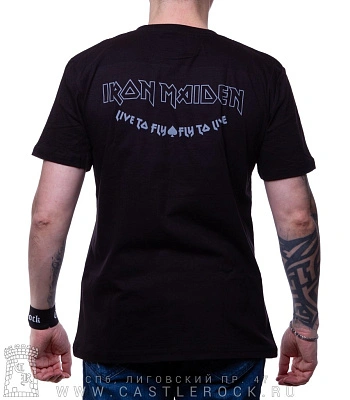 футболка iron maiden " live to fly. fly to live"