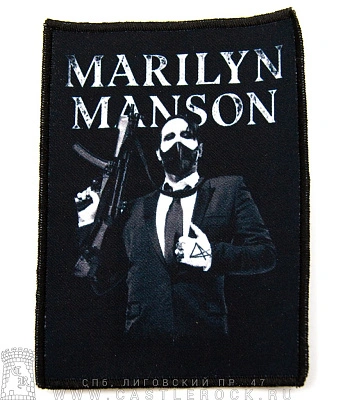 нашивка marilyn manson (ч/б)