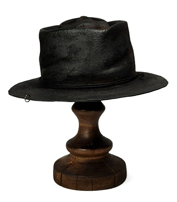 шляпа фетровая canotier ronin (череп, черная)