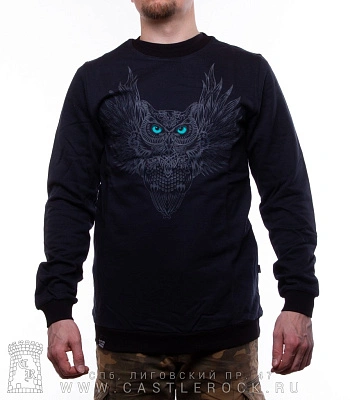 свитшот сова (серый, светится)