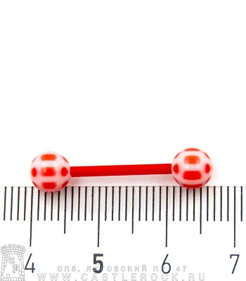 Штанга Биофлекс с Акриловыми Шариками Полосы (красная) 1,6 х 14-15 х 6/6