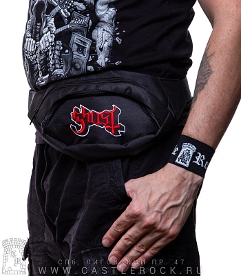 сумка на пояс с вышивкой ghost