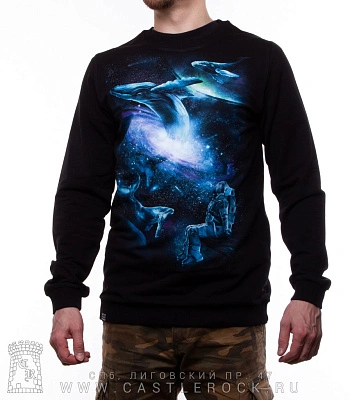 свитшот космические киты (светится)