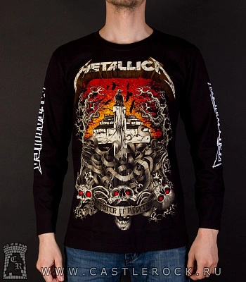 футболка metallica "master of puppets" (ворон на кресте) д/р