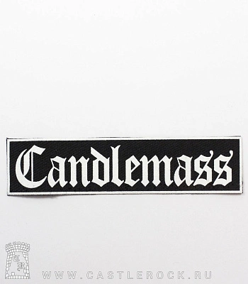 нашивка candlemass (белая надпись)