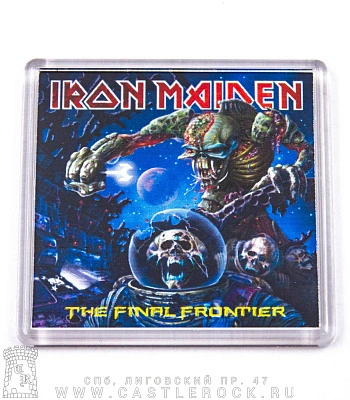 магнит квадратный iron maiden "the final frontier"