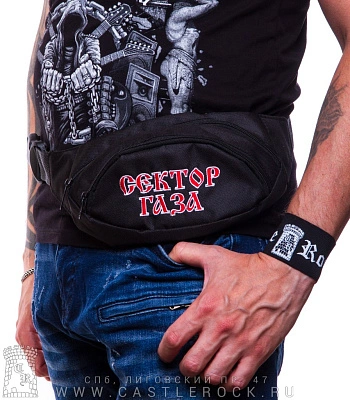 сумка на пояс с вышивкой сектор газа (лого красное) 1