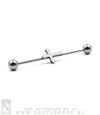 Штанга Индастриал Сталь с Шариками и Крестом 1,2 х 38 х 5/5