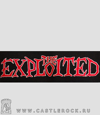напульсник на резинке exploited (красная надпись белый ободок)