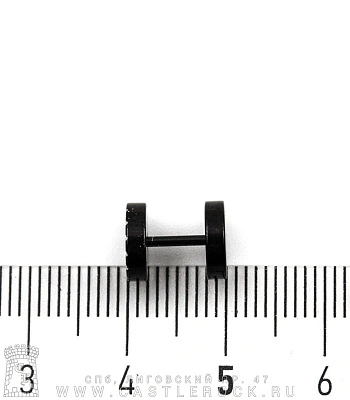Обманка Плага Сталь Черная с Гравировкой Цветок 1 х 6 х 8/8