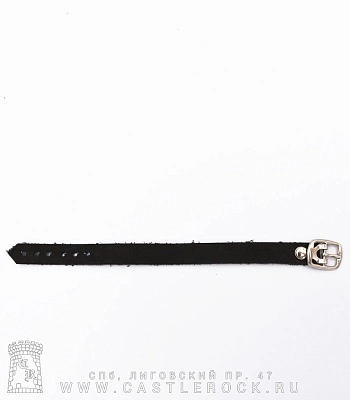напульсник кожаный полотно черный узкий (на пряжке)