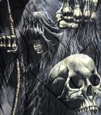 одеяло скелет с черепом