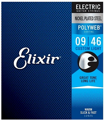 струны elixir для электрогитары elixir polyweb 0.009-0.046 (12025)