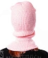 шапка балаклава вязаная (розовая)