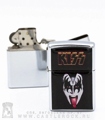 зажигалка цветная kiss gene simmons