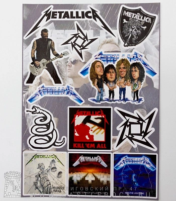 набор наклеек metallica (стикерпак)