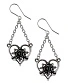 серьги alchemy gothic (алхимия готик) e491 heart of blackness