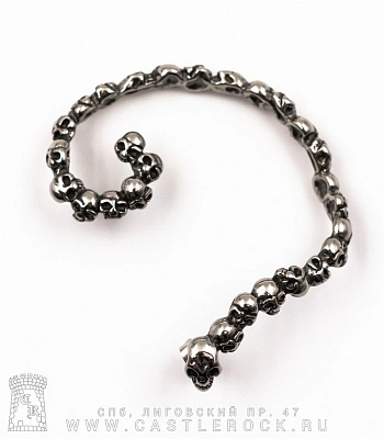 серьга кафф черепа