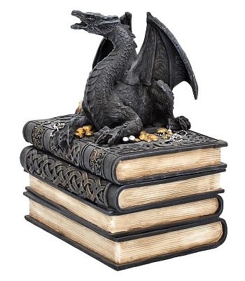 шкатулка дракон на книгах