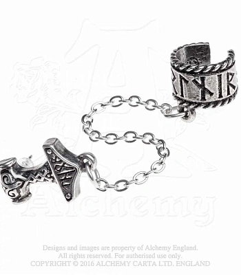 серьга кафф alchemy gothic (алхимия готик) e381 thor donner