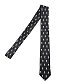 галстук черепа и кости мелкие (узкий)