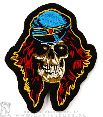нашивка guns'n'roses axl rose (череп, вышивка)