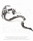 серьга кафф alchemy gothic (алхимия готик) e330 crystal dragon