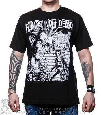 футболка punks not dead (скелеты панков)