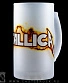 кружка пивная стеклянная metallica (надпись, молнии)