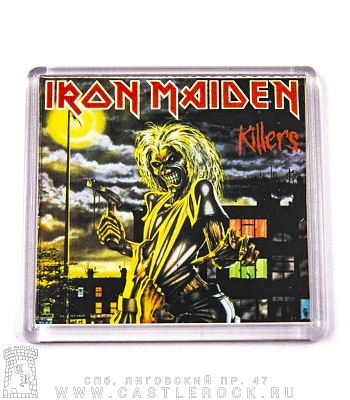 магнит квадратный iron maiden "killers"