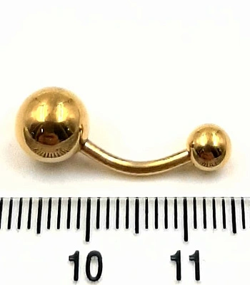 Банан Сталь Золотистый с Шариками 1,6 х 10 х 5/8