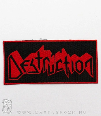 нашивка destruction (лого красное, кант)