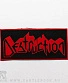 нашивка destruction (лого красное, кант)