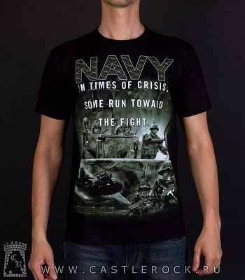 футболка army военные "navy time of crisis"