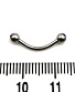 Микробанан Сталь с Шариками со Стразами (синими) 1,2 х 12 х 3/3