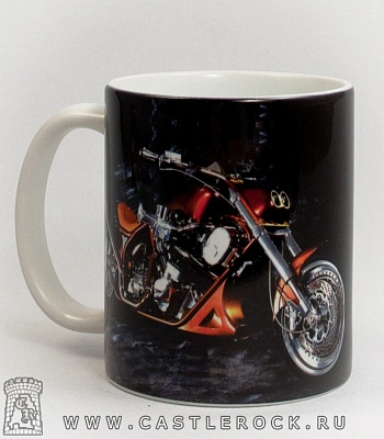 кружка harley-davidson (мотоцикл красный)