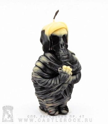 свеча мумия (серая, воск)