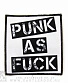 нашивка punk as fuck (белая)