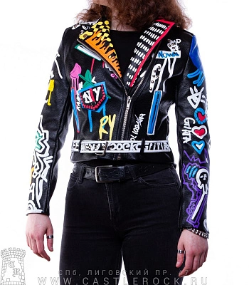 косуха женская new rock w.nrlwj082-s1 ecovegan с росписью