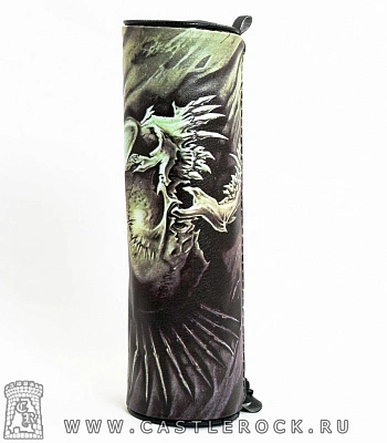 пенал exploited (лого, принт зеленый)