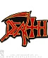 нашивка death (лого красно-коричневое, вышивка)