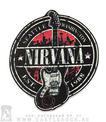 магнит металлический nirvana "seattle washington est. 1988"