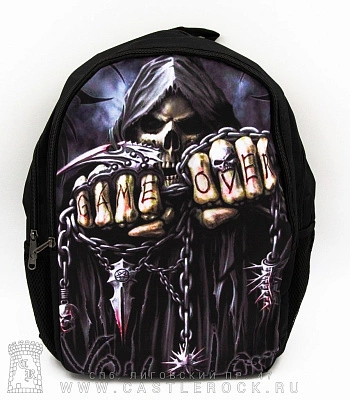 рюкзак принт смерть "game over"