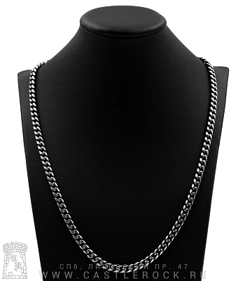 цепь стальная панцирная (звенья округлые, затемненные, 6 мм)