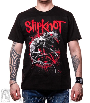 футболка slipknot (скелет крысы)