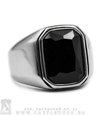 перстень с камнем черным (прямоугольник)